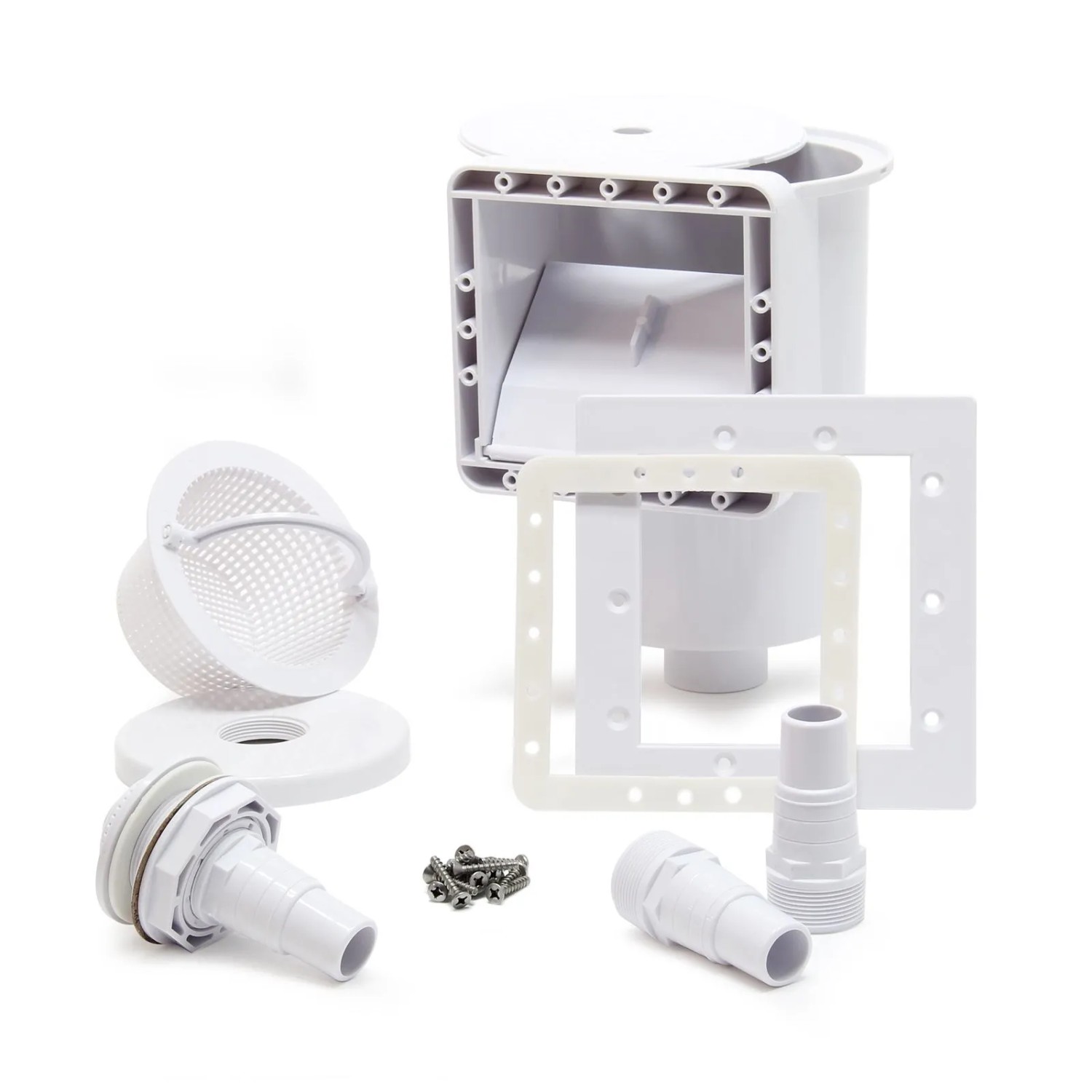 Wiltec Skimmer Set Einbauskimmer mit Einlaufdüse Oberflächenskimmer Pool Skimmer