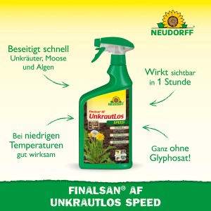 Neudorff Finalsan AF Unkrautlos Speed 1 l: Sprühflasche zur Unkrautbekämpfung im Beet.