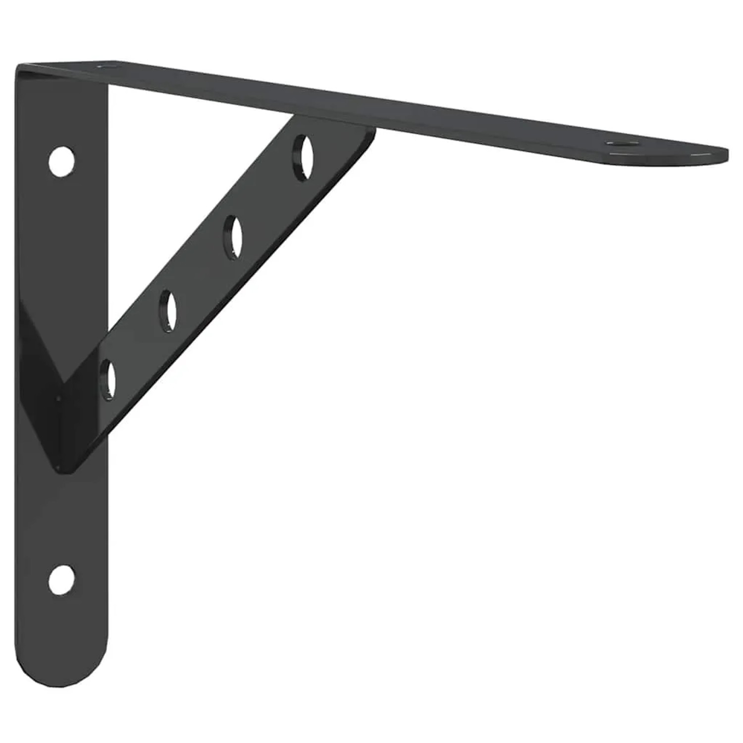 vidaXL Regalträger 4 Stk 30x2,5x15,5 cm Schwarz Edelstahl 30304
