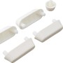 baliv Ersatz-Puffer Set für WC-Sitze, 6 Stück, aus weißem Kunststoff.