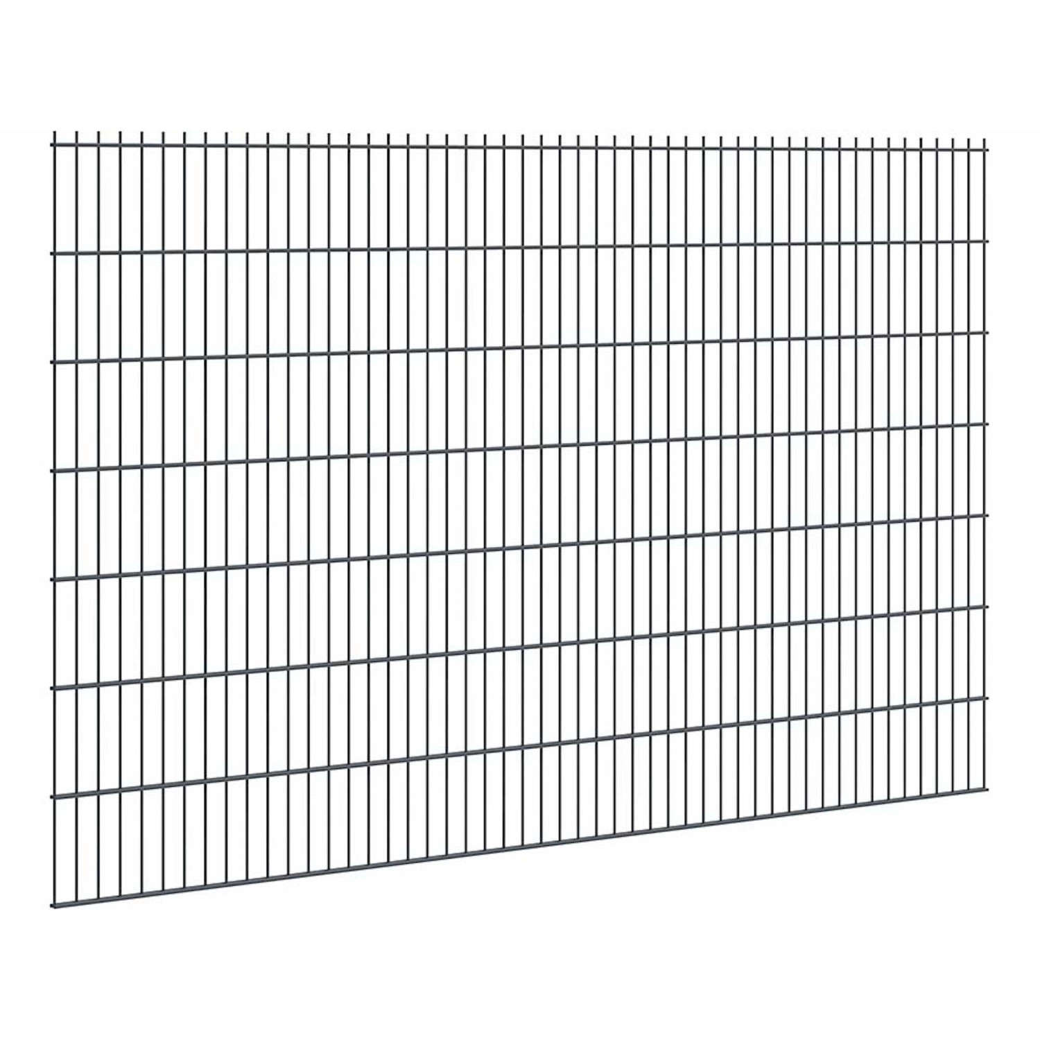 Doppelstabmattenzaun Stärke 8/6/8 Anthrazit 143 x 251 cm günstig online kaufen