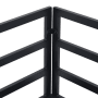 Detailansicht: Schwarzes vidaXL Garten-Sofa-Set aus Aluminium, Eckverbindung.