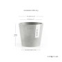 Ecopots Amsterdam Mini Pflanztopf, weißgrau, 10,5 cm. Ideal für Innen- und Außenbereich.