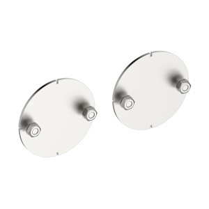 Keuco Klebe-Set Typ 2 Edition 90 für Badaccessoires: Zwei Montageplatten mit Schrauben.