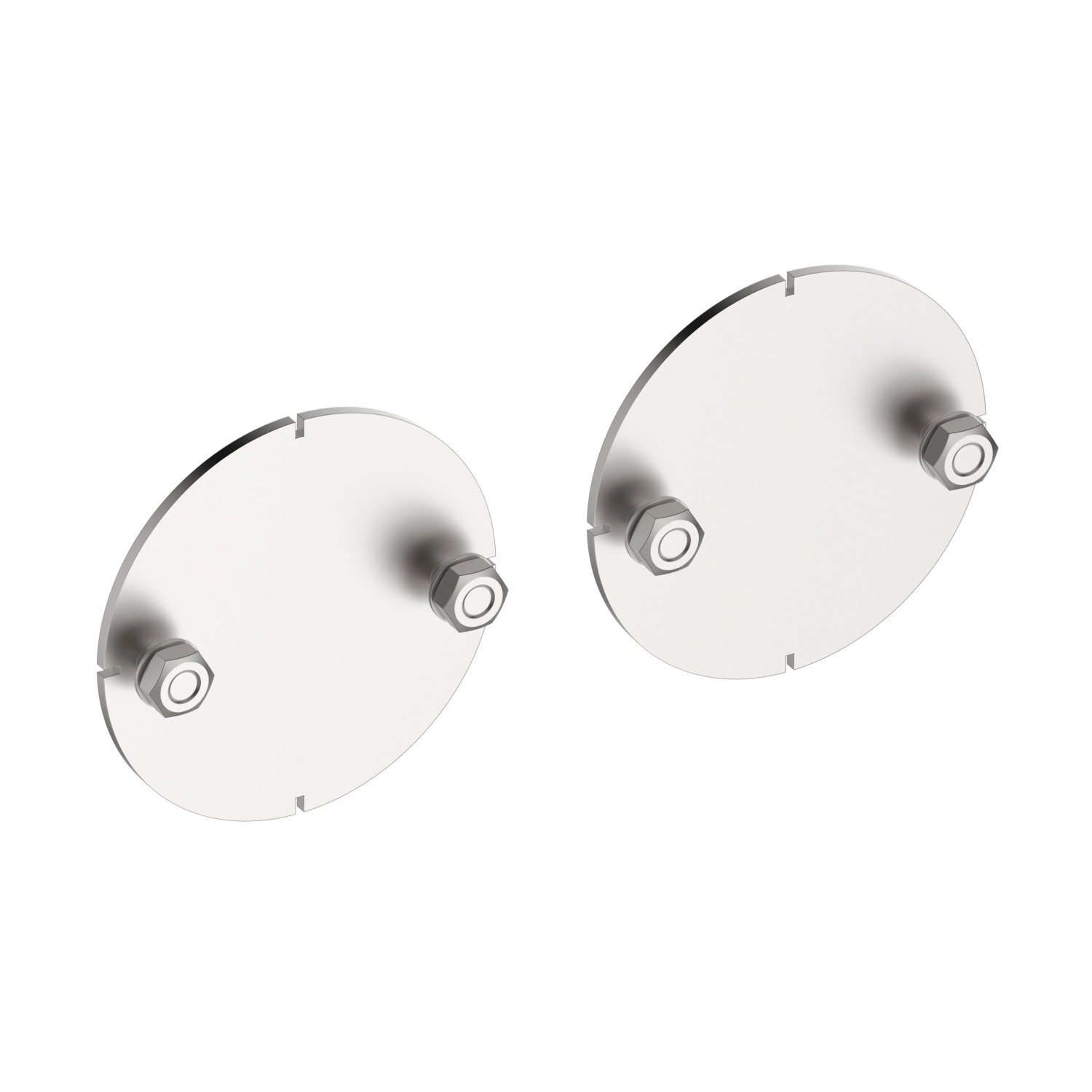 Keuco Klebe-Set Typ 2 Edition 90 für Badaccessoires: Zwei Montageplatten mit Schrauben.