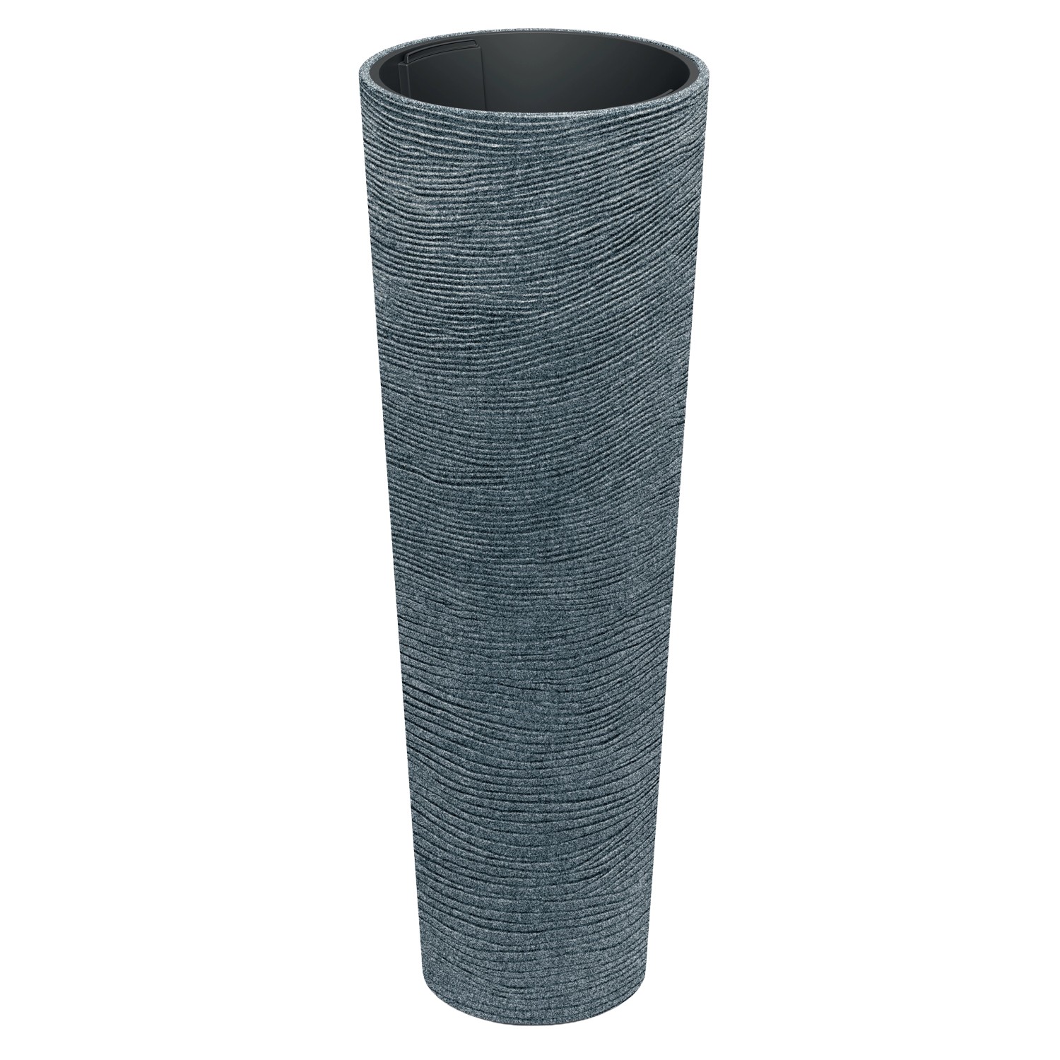 Prosperplast Blumentopf Tubra Schlank Hoch Ø 40 cm x 100 cm Granit-Schwarz