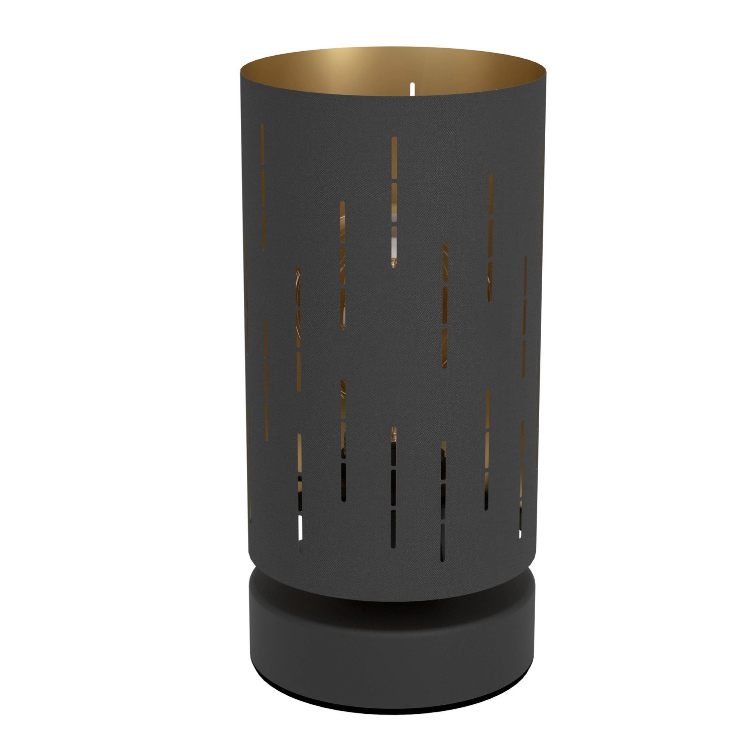 EGLO Tischleuchte LYTHAM E27 1-flammig Schwarz-Gold H 250mm günstig online kaufen