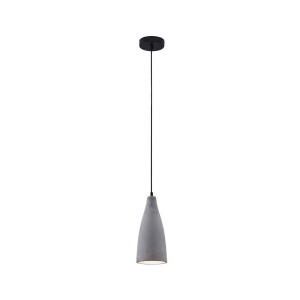 Lindby Beton Pendelleuchte Sanne 9984018 Modern in Alu aus Beton 1-flammig E27 Wohnzimmerleuchte