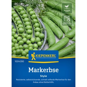 Kiepenkerl Markerbse Style: Hülsen und Erbsen der widerstandsfähigen Gemüsesamen-Sorte.