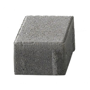 Quadratischer, grauer Beton Pflasterstein, 10x10x6 cm, für Wege und Einfahrten.