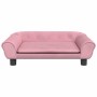 vidaXL Hundebett Rosa 70x48x22 cm Samt 172015_3