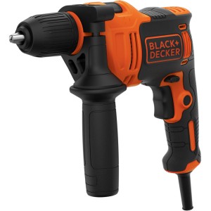 Black+Decker Schlagbohrmaschine BEH550 Solo, 550 W, mit Zusatzhandgriff.
