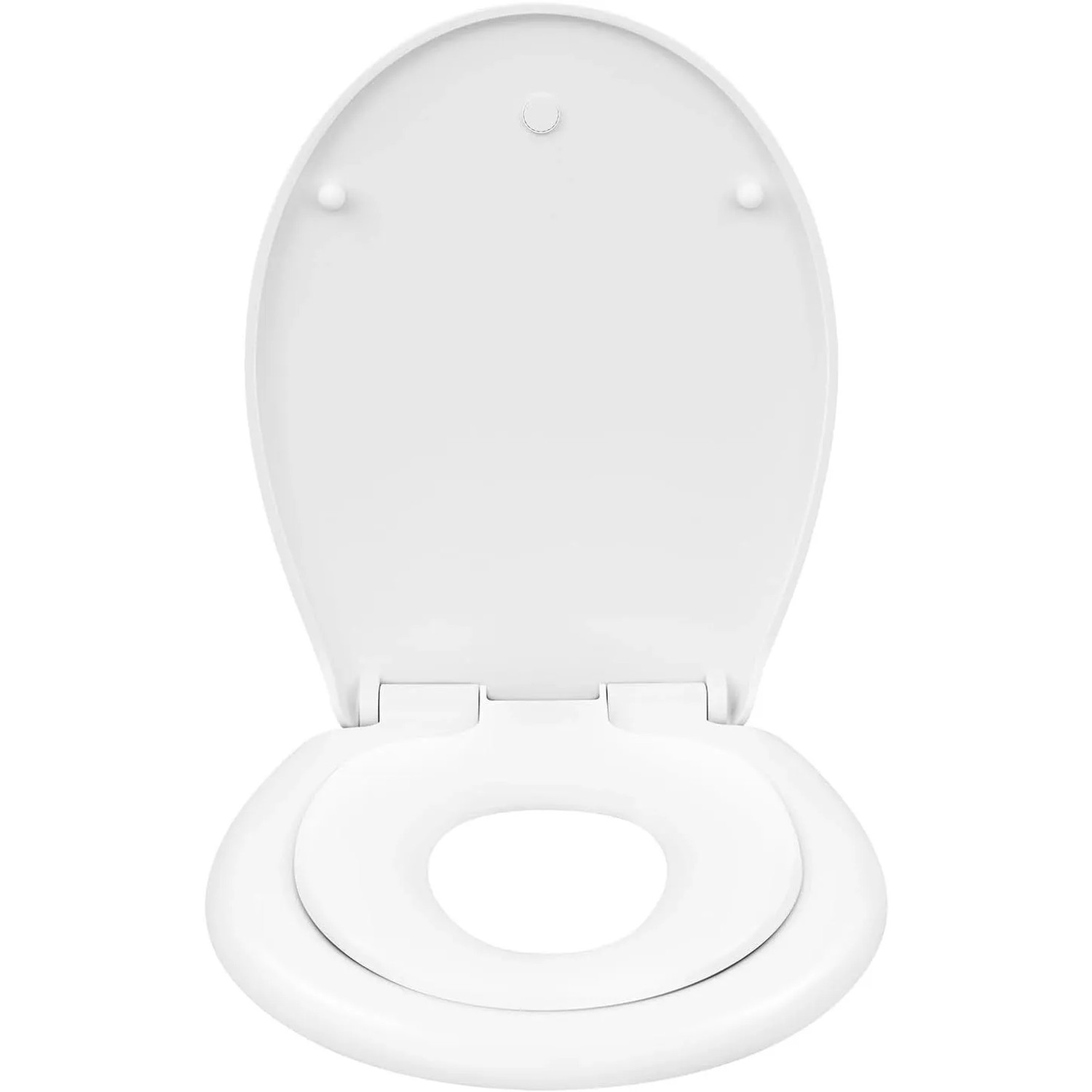 WOLTU WC Sitz Toilettensitz mit Absenkautomatik Klodeckel Toilettensitz für Familie Oval