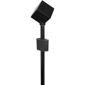 Schwarzer Peacock Bodenstab Deko-Kubus (100 cm) mit Kupplung für Rankhilfen.