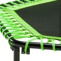Detailaufnahme: Grünes Salta Fitness Trampolin (Ø 128 cm) mit Gummiseilfederung.