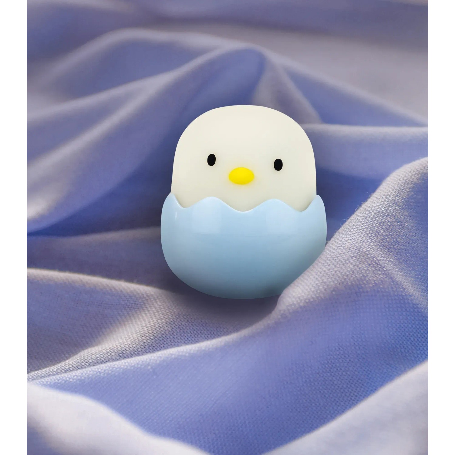 Blaues MegaLight LED-Nachtlicht Baby Eggy mit Akku, Küken-Design.