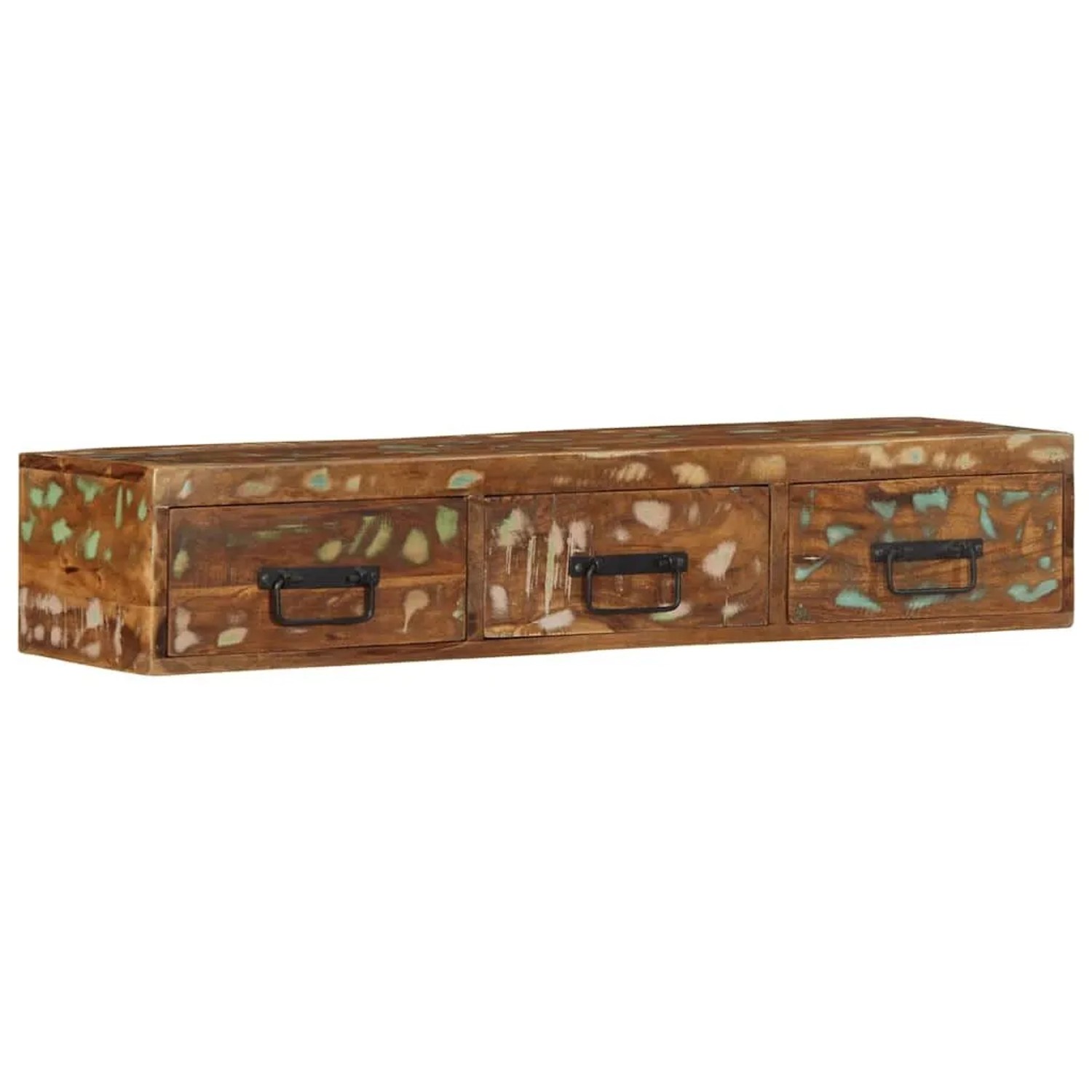 vidaXL TV-Wandschrank 100x30x19 cm Altholz Massiv 4017465