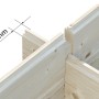 Detailaufnahme: 28 mm Wandstärke beim Palmako Ella Holz-Gartenhaus.
