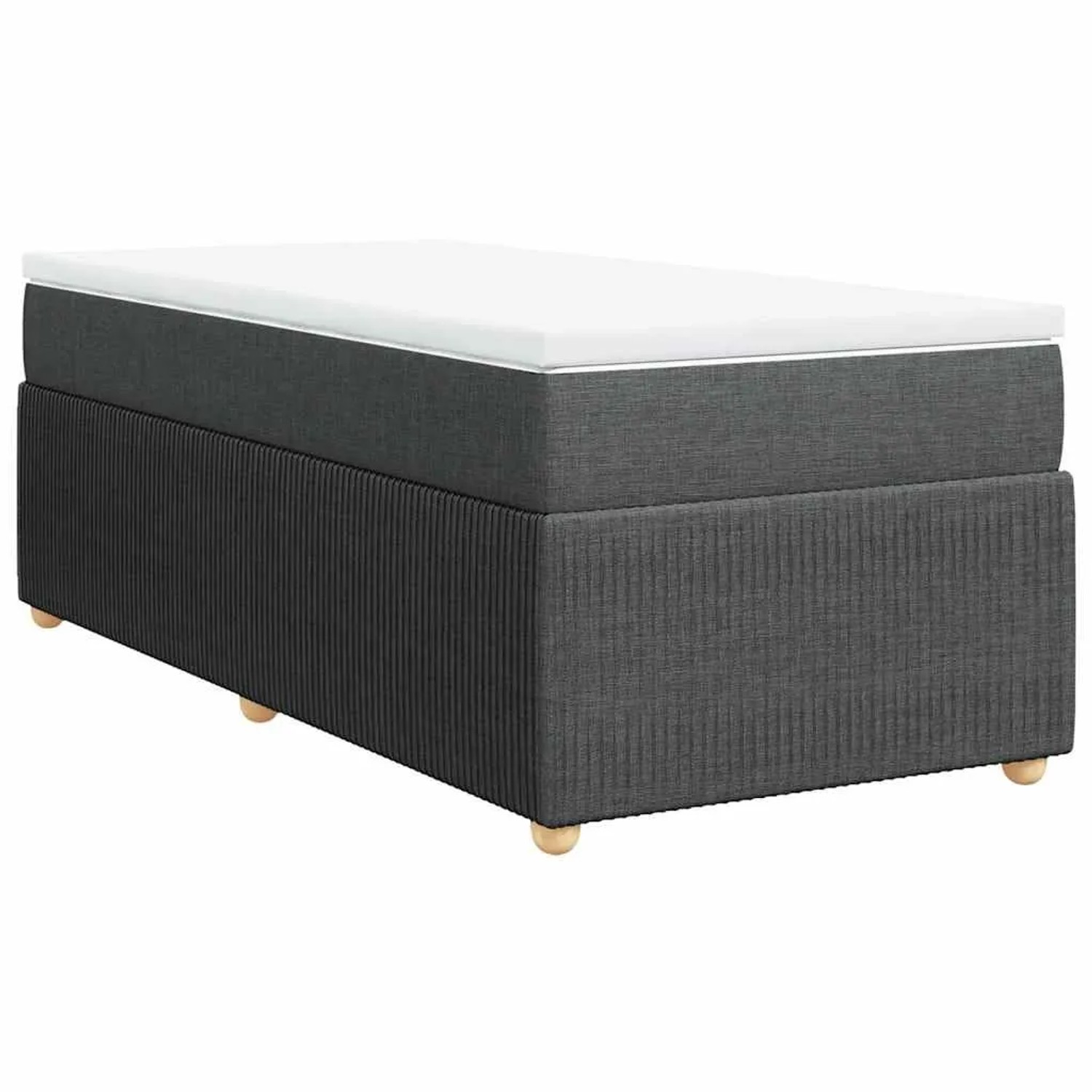 vidaXL Boxspringbett mit Matratze Dunkelgrau 90x190 cm Stoff 3285533 günstig online kaufen