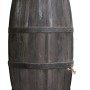 Arves Regentonne Burgund, 500 l, dunkelbraun in Holzfass-Optik mit Wasserhahn.