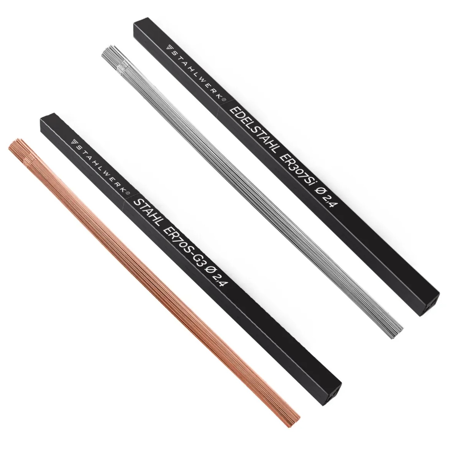 Baguettes De Soudage TIG ER307Si Acier Inoxydable - Ø2,4 Mm X 500 Mm, 1 Kg - Boîte De Rangement Incluse - STAHLWERK
