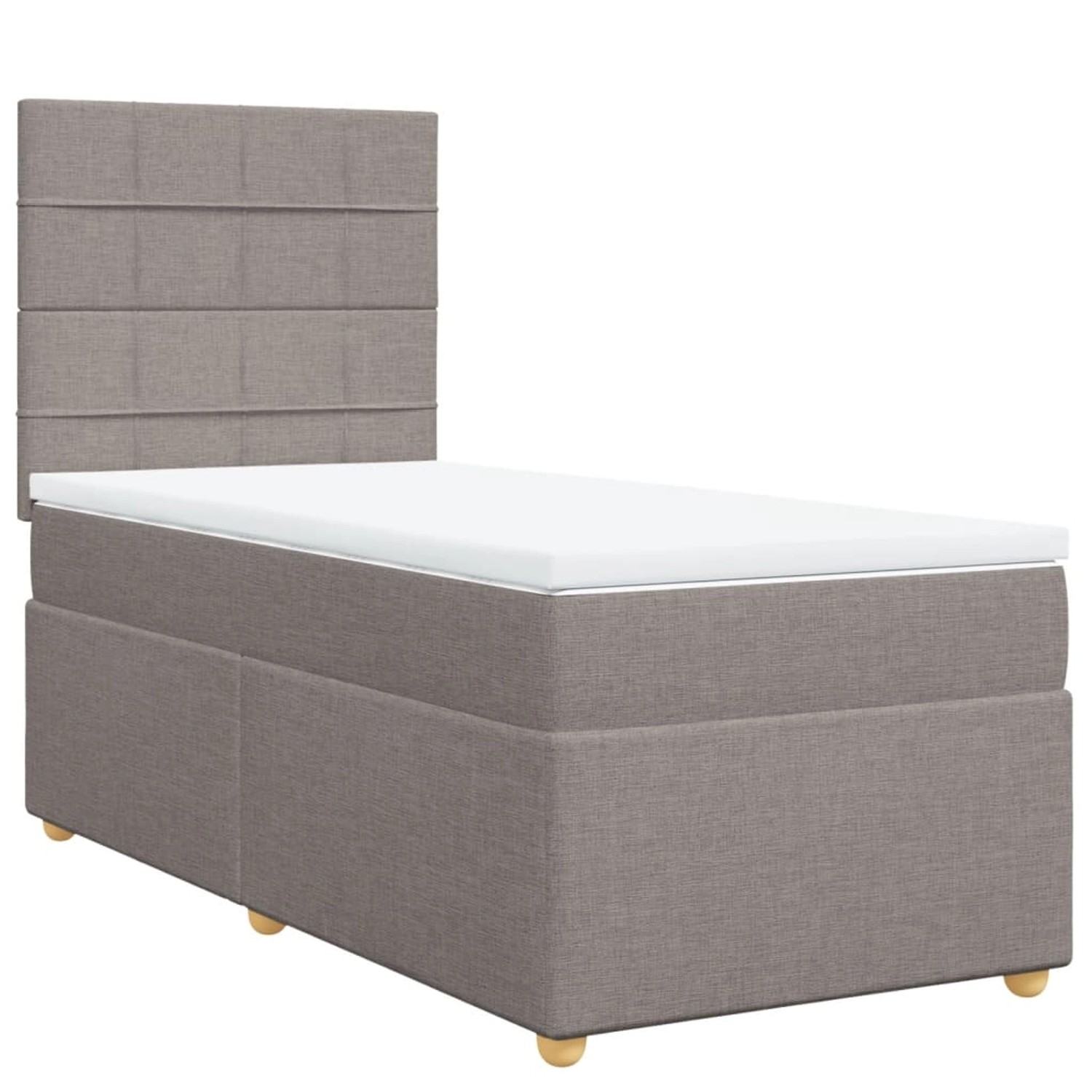 vidaXL Boxspringbett mit Matratze Taupe 80x200 cm Stoff2105631 günstig online kaufen
