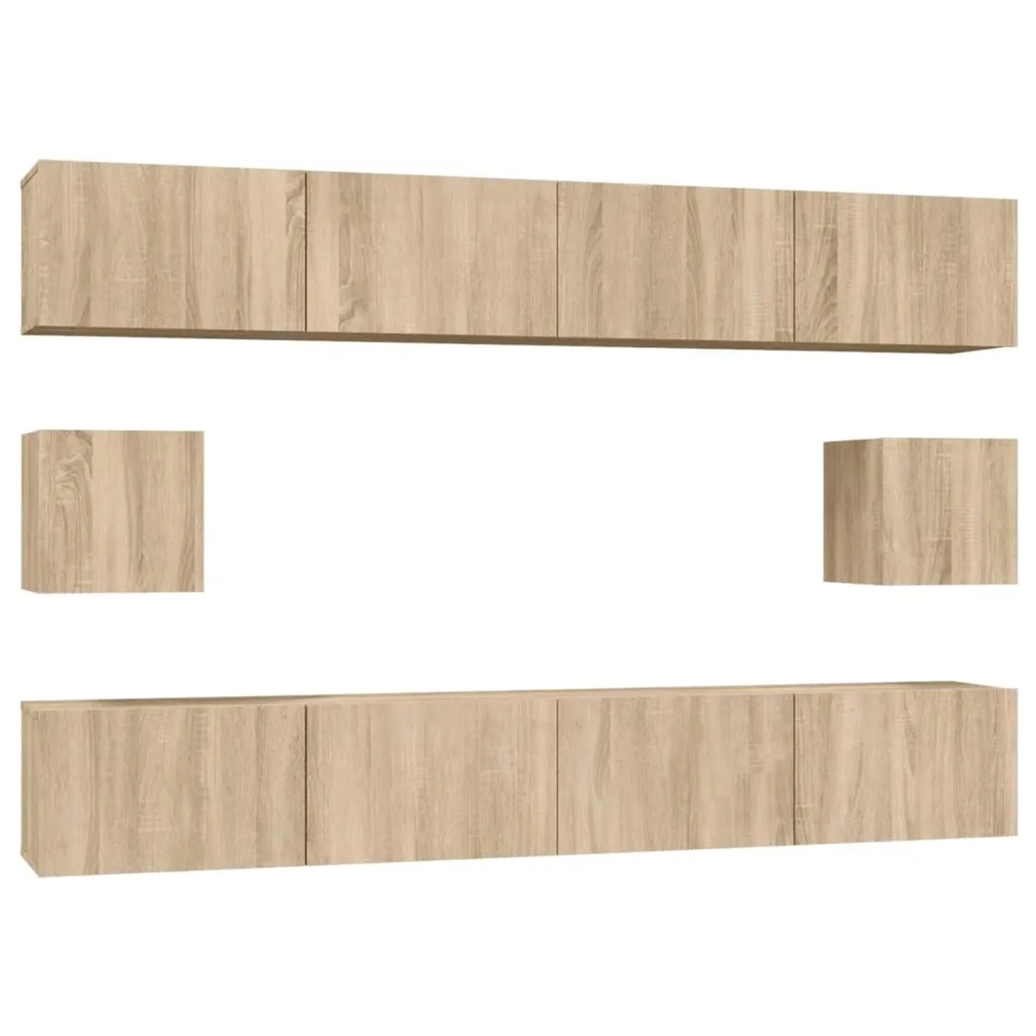 vidaXL 6-Tlg TV-Schrank-Set Sonoma-Eiche Holzwerkstoff 3114368