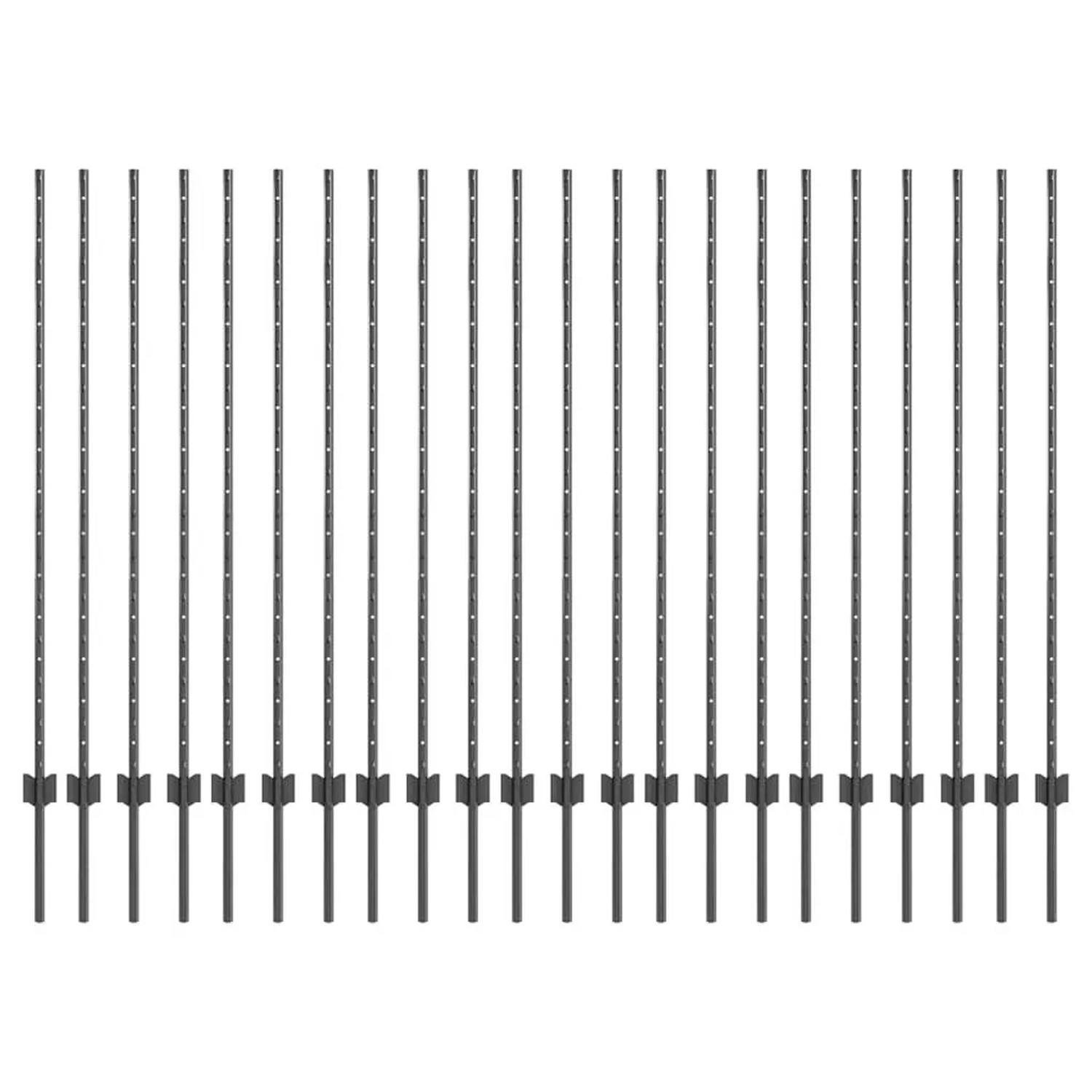 vidaXL Zaunpfosten 22 Stk Grau 180 cm Stahl 3335940 günstig online kaufen