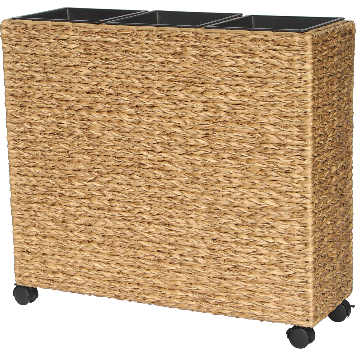 Pflanzkasten Polyrattan Natur 82 cm x 28 cm x 73,5 cm