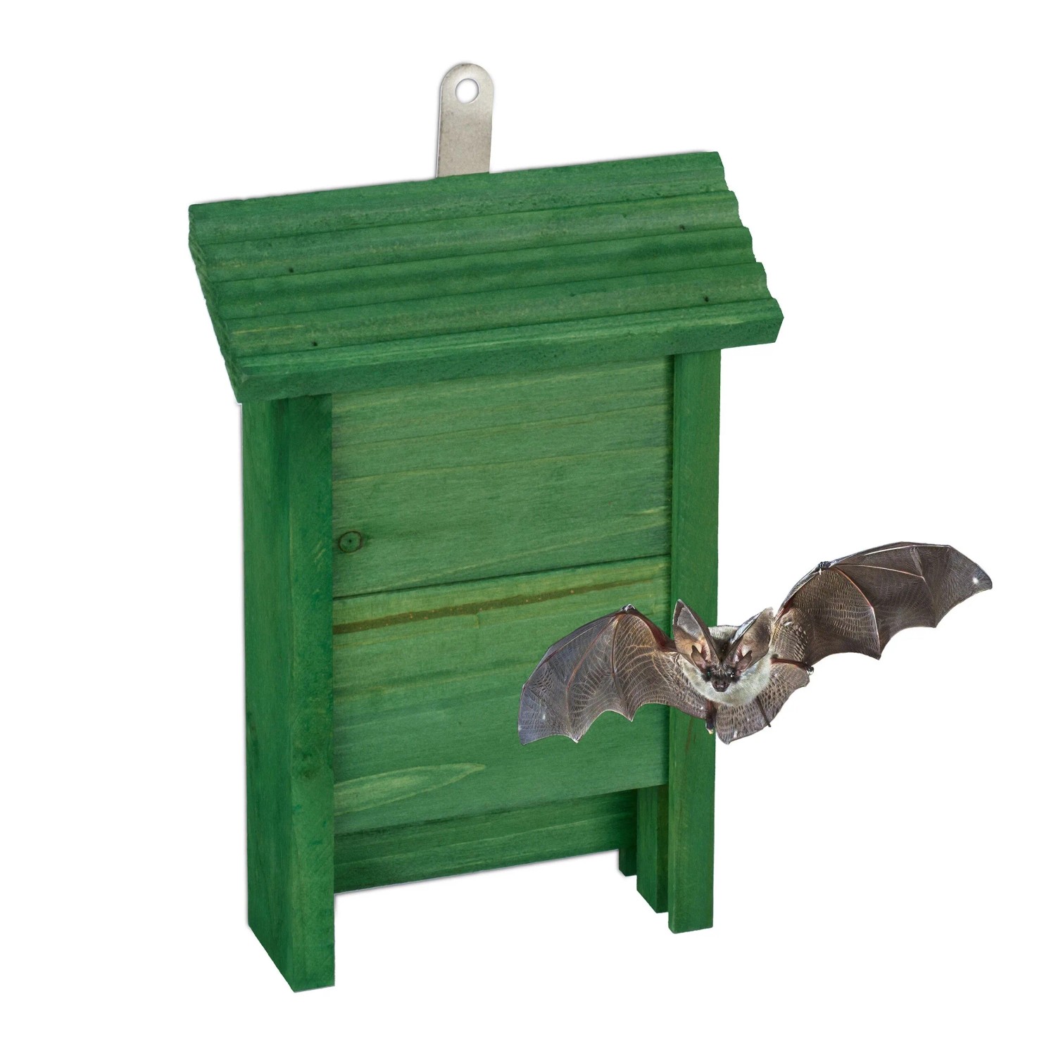 Relaxdays Fledermauskasten Tannenholz Grün Mit Haken 29 cm x 18 cm x 6 cm 300 g