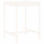 vidaXL Gartenbar-Set, 5-teilig, weißes Kiefernholz: Bartisch und 4 Barhocker.