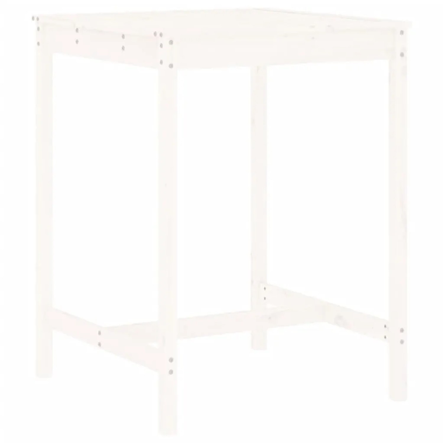 vidaXL Gartenbar-Set, 5-teilig, weißes Kiefernholz: Bartisch und 4 Barhocker.