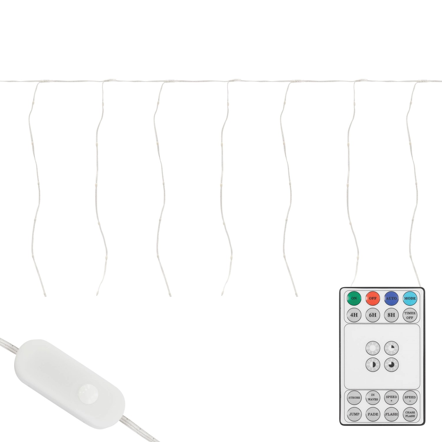 ECD Germany LED Lichtervorhang 300cm 120LED Warmweiß mit Timer 19 Modi günstig online kaufen
