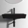 Schwarzer Ideal Standard Connect Air Waschtisch 60x46 cm mit Armatur und Siphon.
