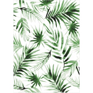 Art for the Home Fototapete Sandra, 280x200 cm, mit grünem Aquarell-Blättermuster.
