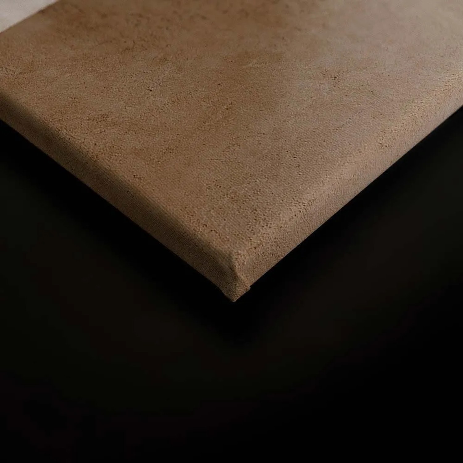 Detailaufnahme eines beigen Bricoflor Leinwandbildes in Betonoptik, Wanddekoration.