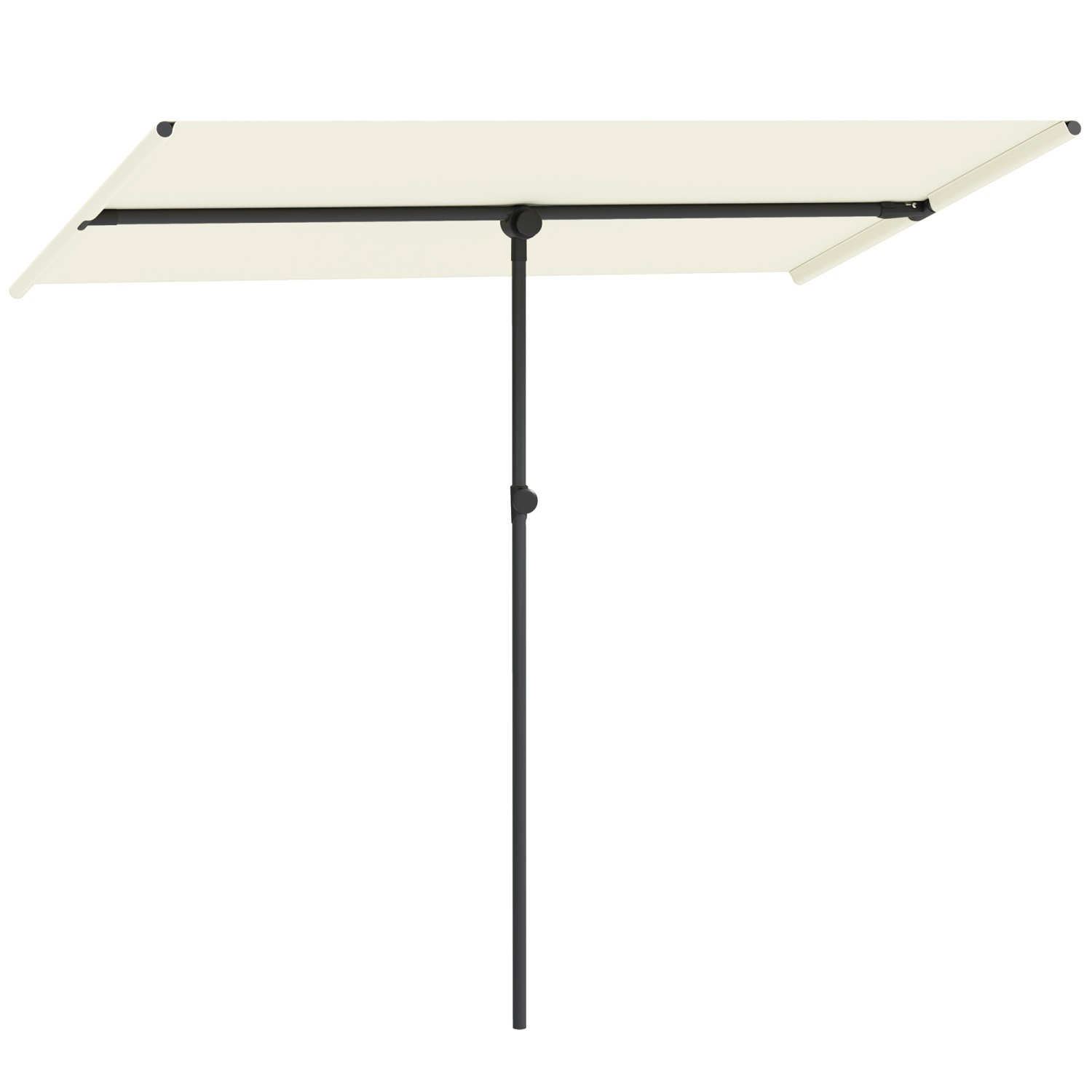 Outsunny Sonnenschirm Aluminium Polyester 205L x 150B x 215H cm Beige