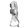 TroniTechnik Bodenventilator Windmaschine, 100W, ⌀45cm, drei Geschwindigkeitsstufen, silberfarben.