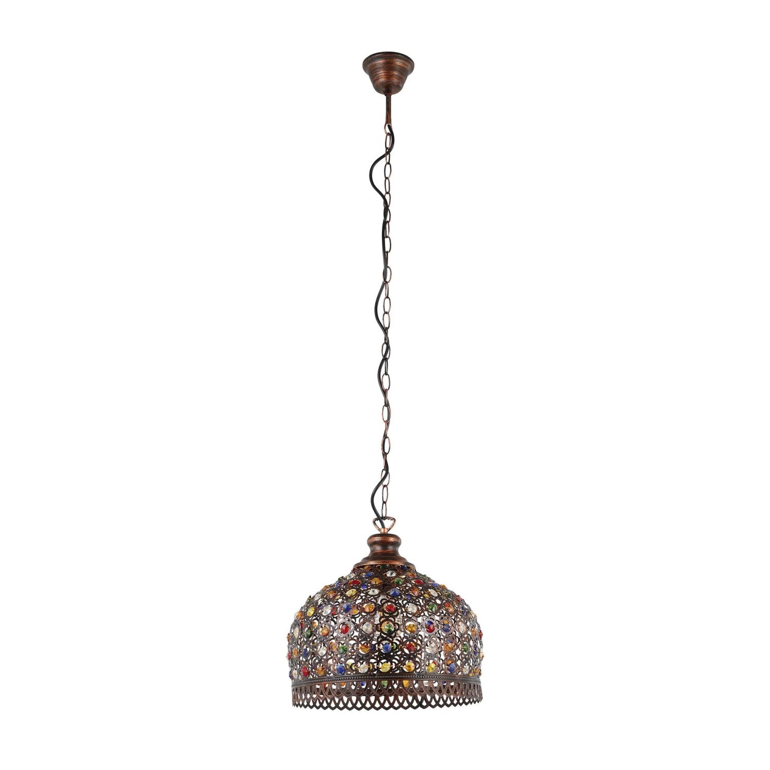 Eglo JADIDA Lampada A Sospensione Multicolore: Stile Industrial, Paralume Beige E Marrone Antico, Attacco E27