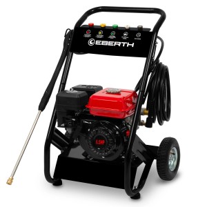 EBERTH Benzin Hochdruckreiniger mit 6,5 PS, 210 bar Arbeitsdruck und 5 Düsen.