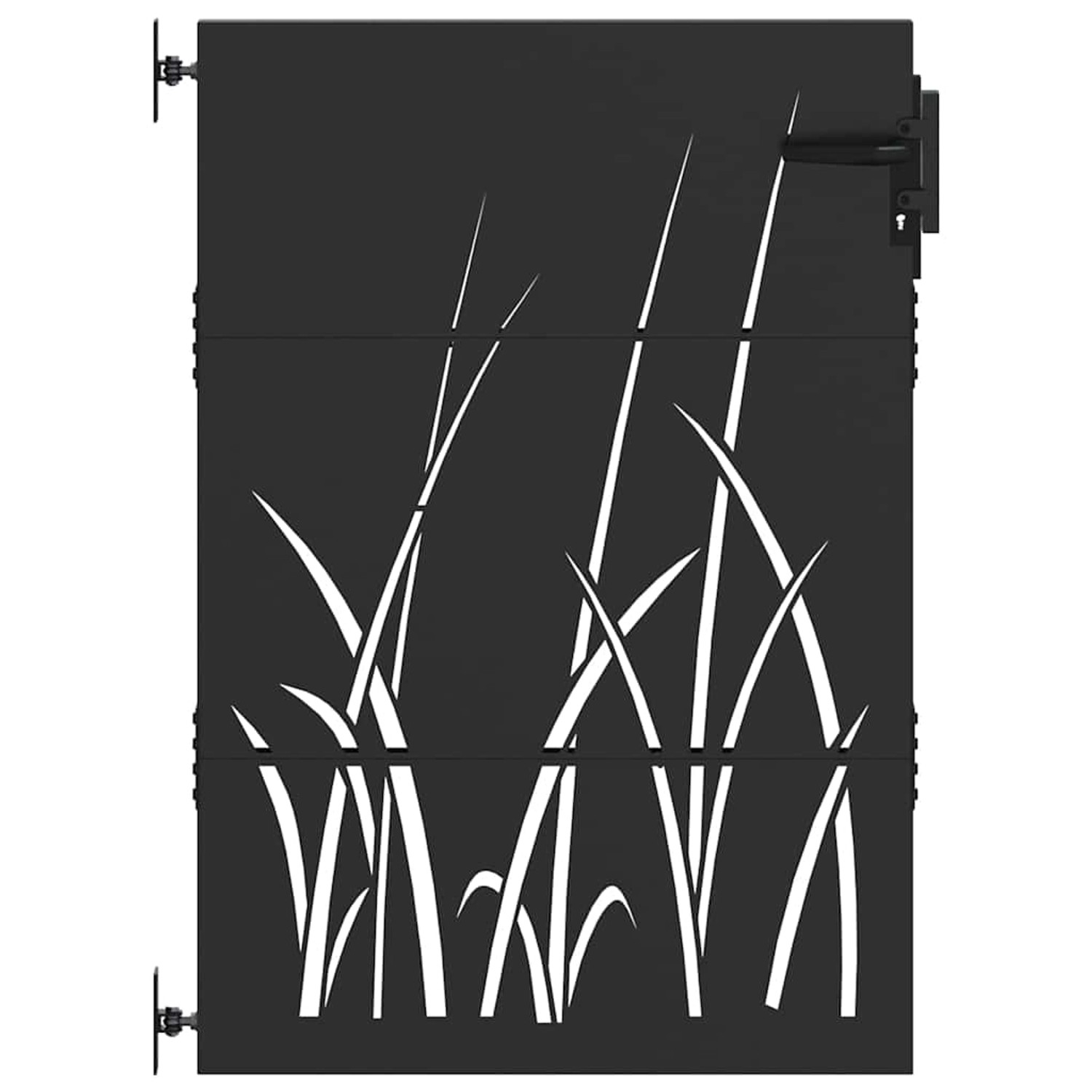 vidaXL Gartentor Schwarz 85 x 150 cm Pulverbeschichteter Stahl 42015866 günstig online kaufen