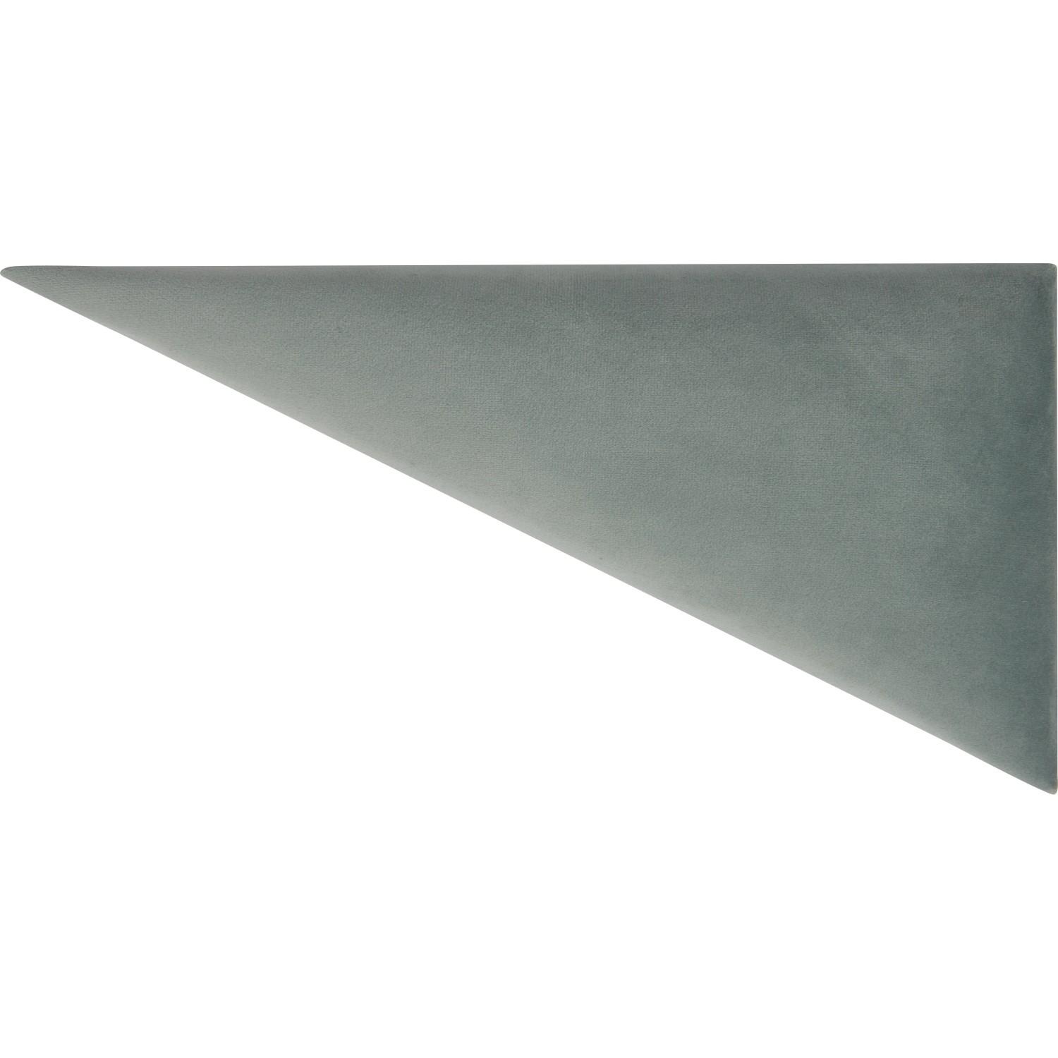 Dreieckiges Wandkissen in Mint Samt, 15x30 cm, zur dekorativen Wandgestaltung.
