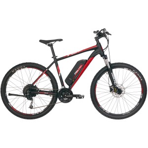 Fischer E-Bike Mountainbike 27,5 EM 1726.1 in Schwarz und Rot. Ideal für anspruchsvolle Touren.