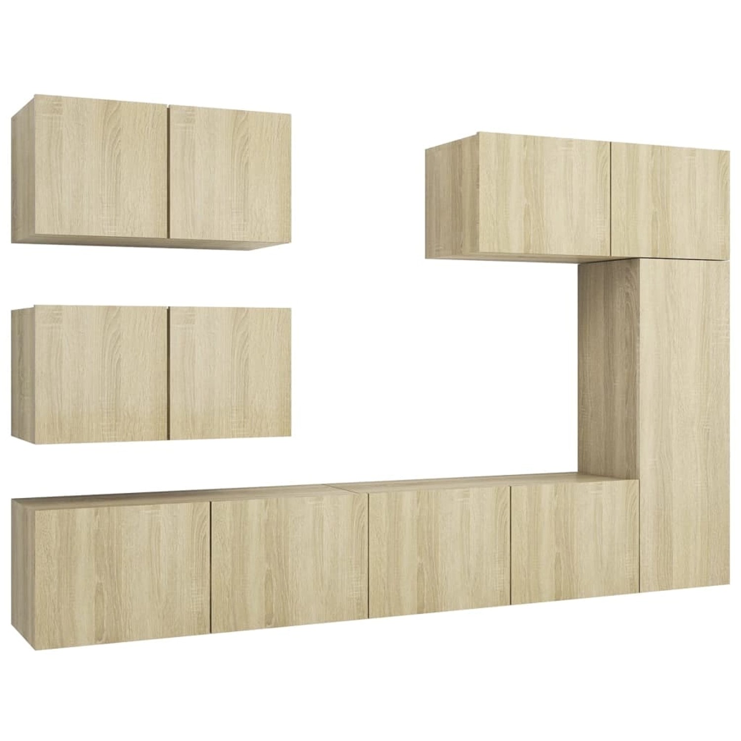 vidaXL 6-Tlg TV-Schrank-Set Sonoma-Eiche Holzwerkstoff 3079030 günstig online kaufen