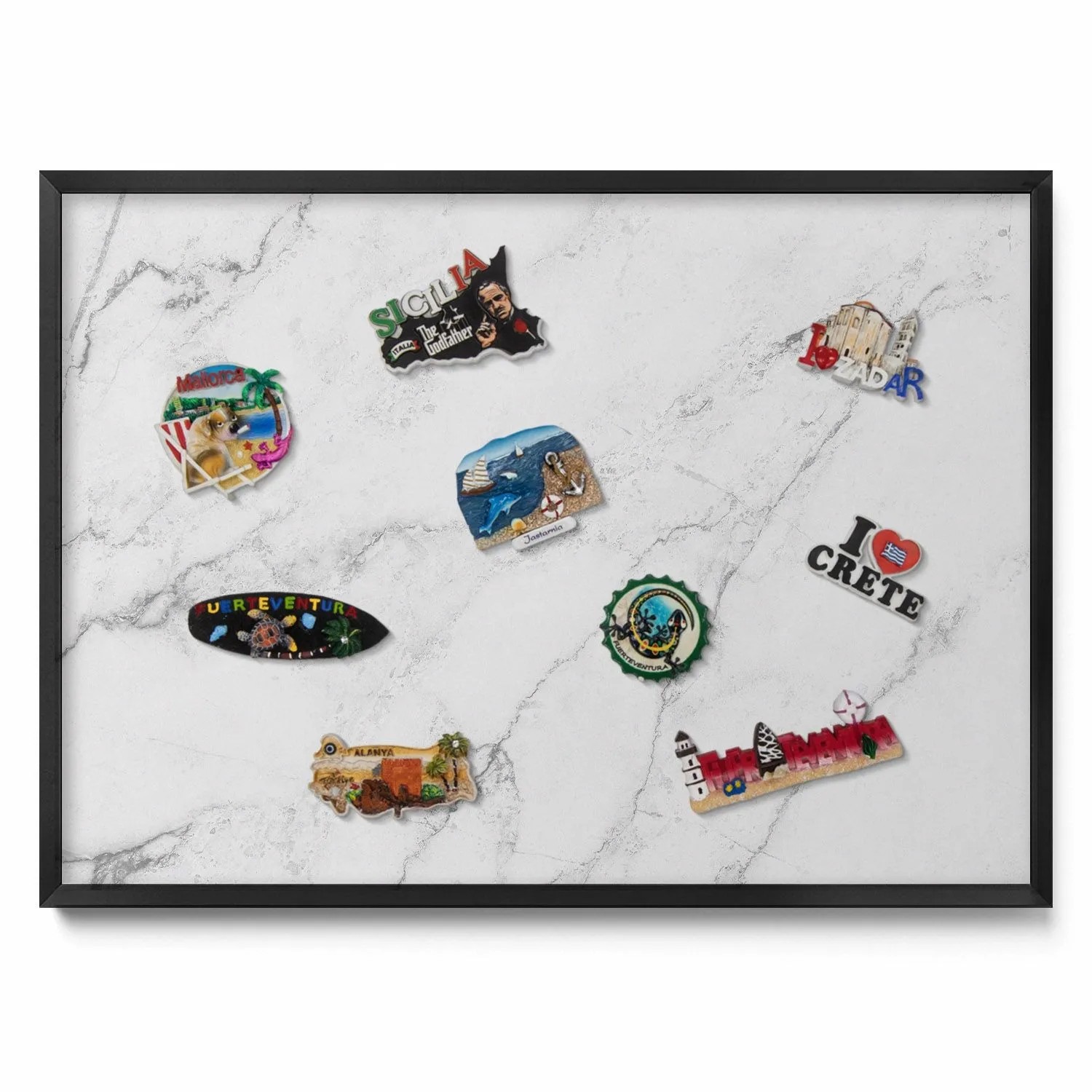 Tulup Magnettafel Wand-Magnettafel für Reisesouvenirs Zarter Heller Marmor günstig online kaufen