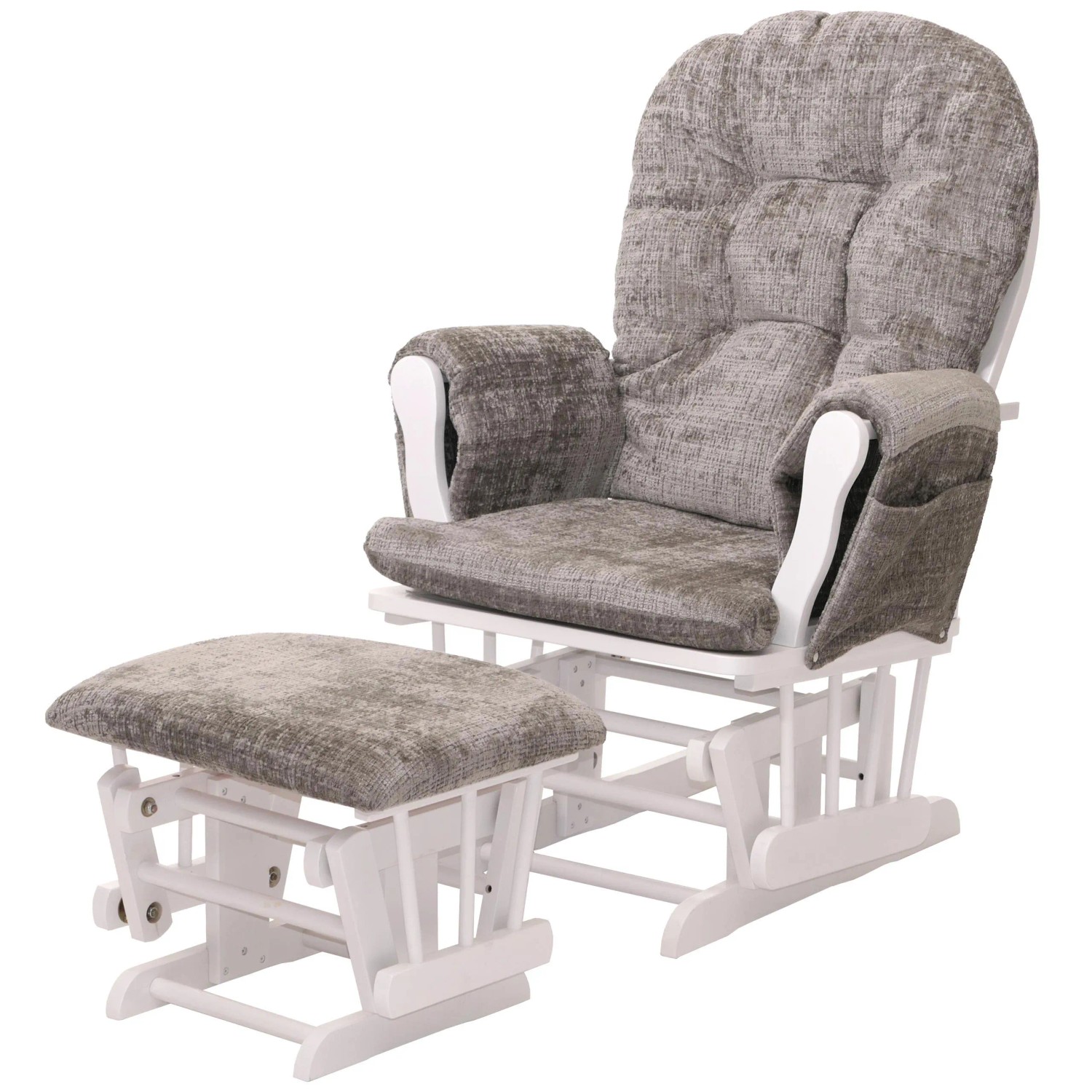 MCW Relaxsessel C76 Hellgrau Gestell Weiß