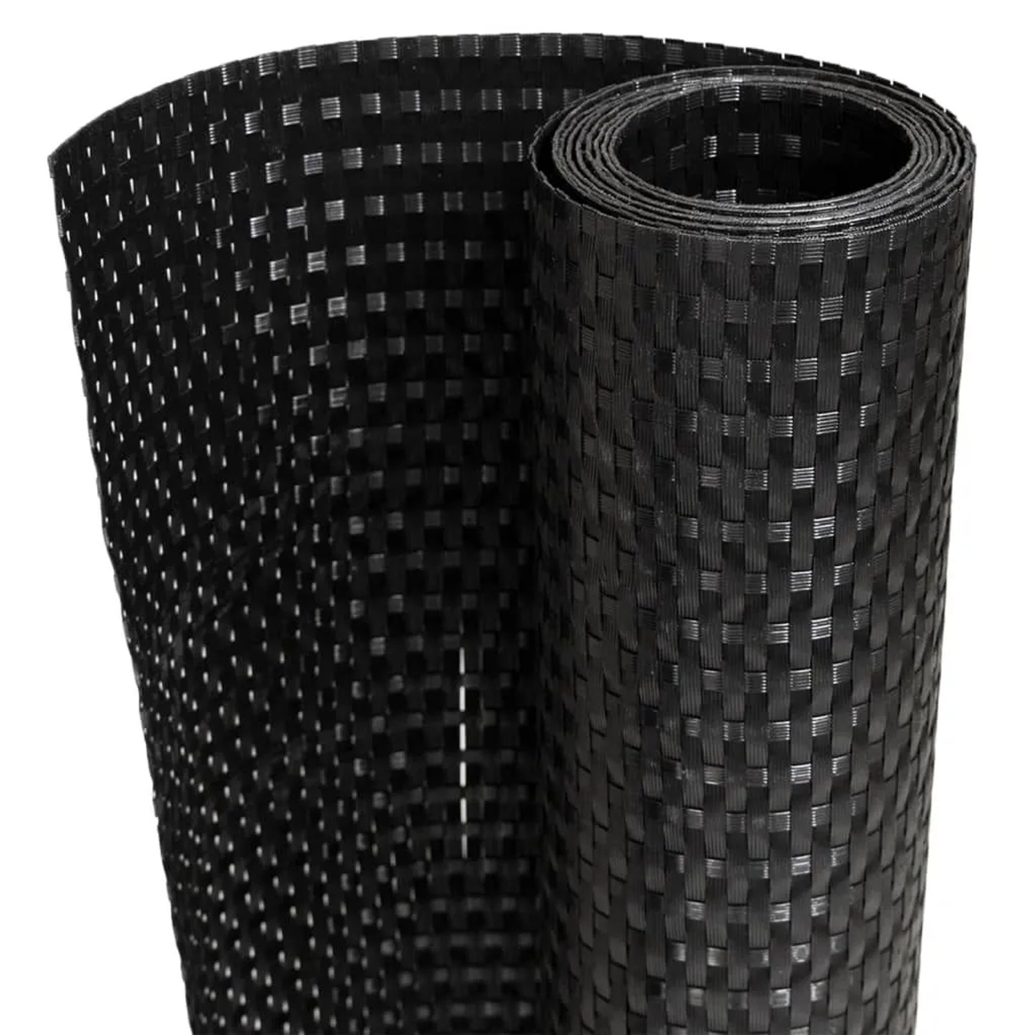 vidaXL Balkon-Sichtschutz Schwarz 300x100 cm Poly Rattan 156297