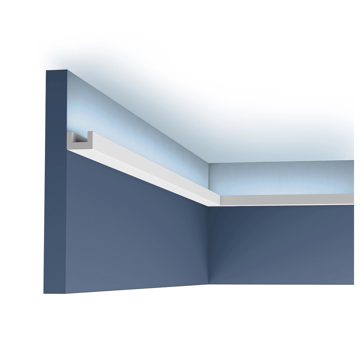 Thumbnail - ORAC DECOR CX190 AXXENT U-PROFILE Eckleiste für Indirekte Beleuchtung 2 m 200 cm x 3,0 cm x 2,0 cm Weiß