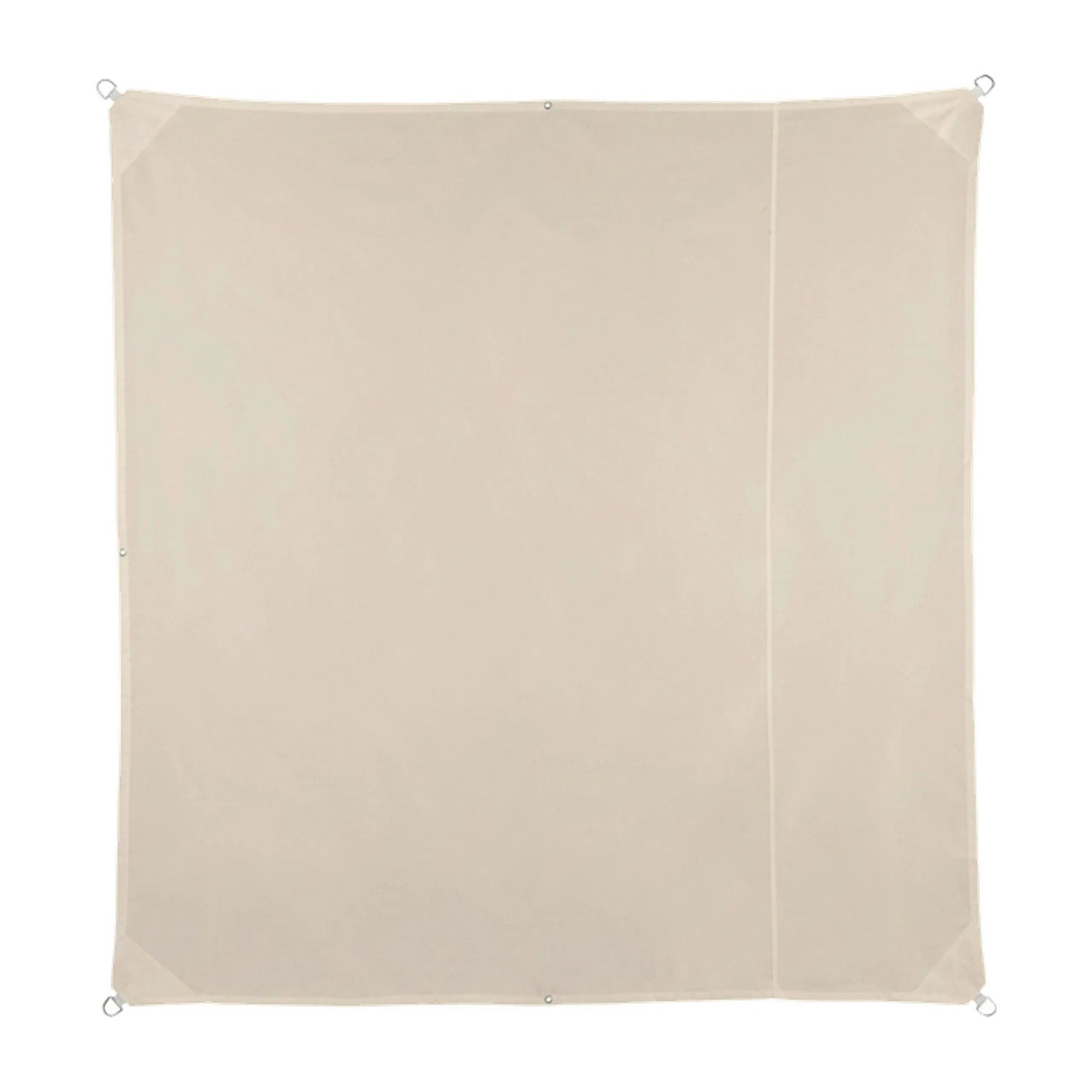 Relaxdays Sonnensegel Quadrat Polyester Beige UV Schutz 2 x 2 m