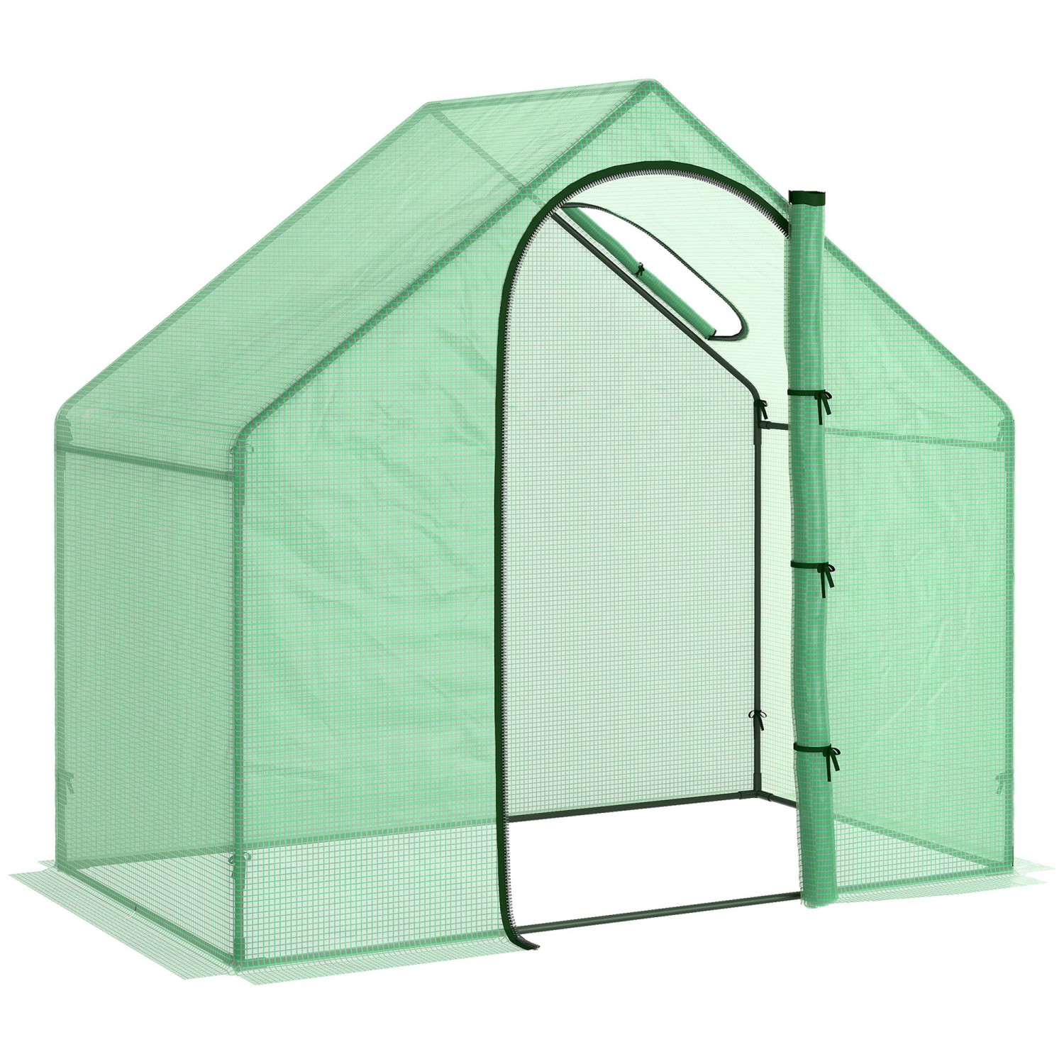 Outsunny Foliengewächshaus mit Fenster und Tür 180 x 100 x 168 cm